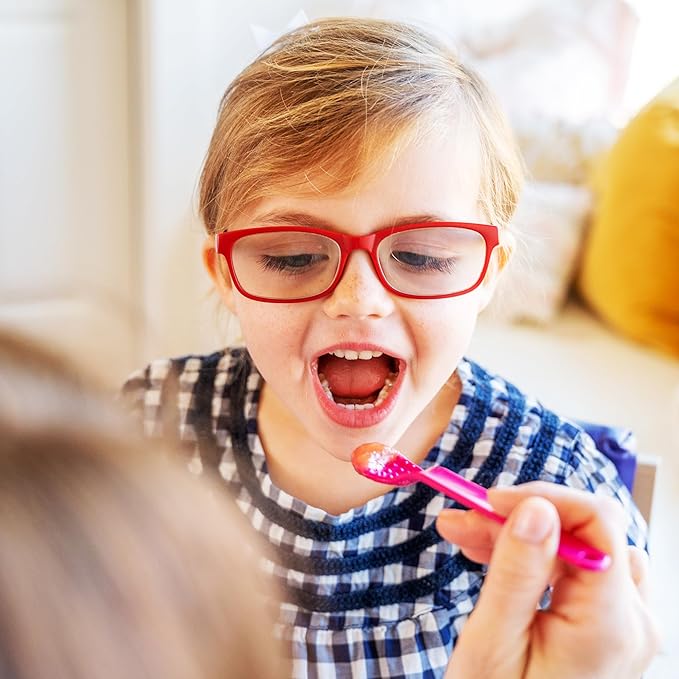 TalkTools Wee Textured Magenta Spoons - Oral Awareness During Feeding | Encourages Lip Closure | Ideal for Therapy | User Friendly Design for Adults and Children | Dishwasher Safe | Food Grade - 6 Pk