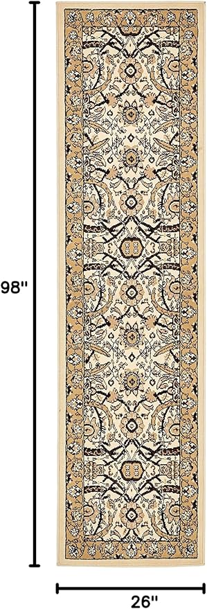 Unique Loom Espahan Collection Area Rug - Cape Cod (2' 2" x 8' 2" Runner, Ivory/ Beige)