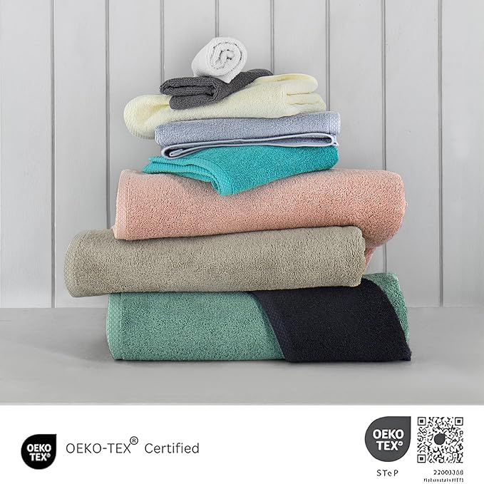 Classic Turkish Towels CTT - 9 Piece Premium Towel Set, 100% Turkish Cotton, Highly Absorbent & Comfy, Includes 2 Bath Towels, 2 Hand Towels, 2 Washcloths, 2 Bath Sheets & 1 Bath Mat | (Rose)