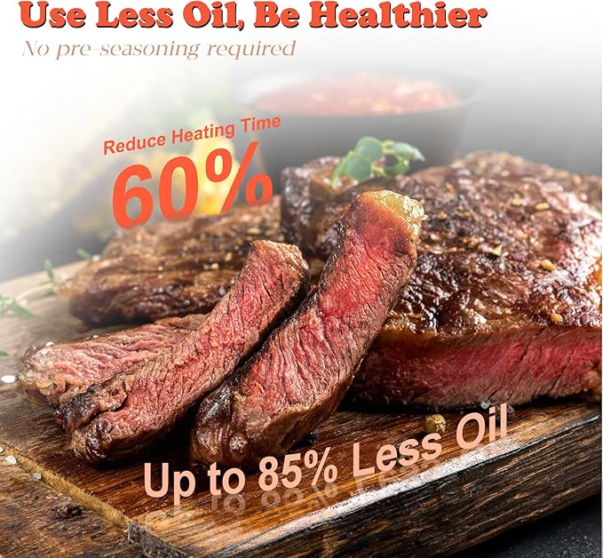 UPGRADED WB31X24738 Griddle Replacement for GE Appliance Gas Stove, Range WB31X49806 Aluminum Non-stick Pan, Stove Top for GE Center Part, Polished Smooth Surface, Food-grade Nonstick Coating