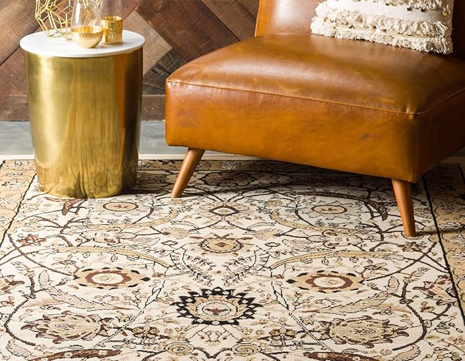 Unique Loom Espahan Collection Area Rug - Cape Cod (9' 10" x 13' 1" Rectangle, Ivory/ Beige)