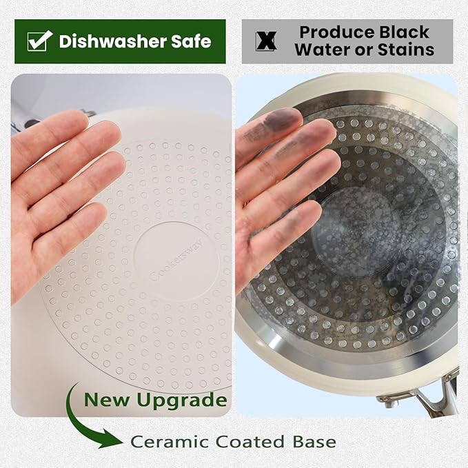 Skillet Ceramic Non Stick Frying Pan,8Inches Nonstick Small Egg Fry Pan - PFOA PTFE PFAS Free - Induction,Gas,Electric Compatible