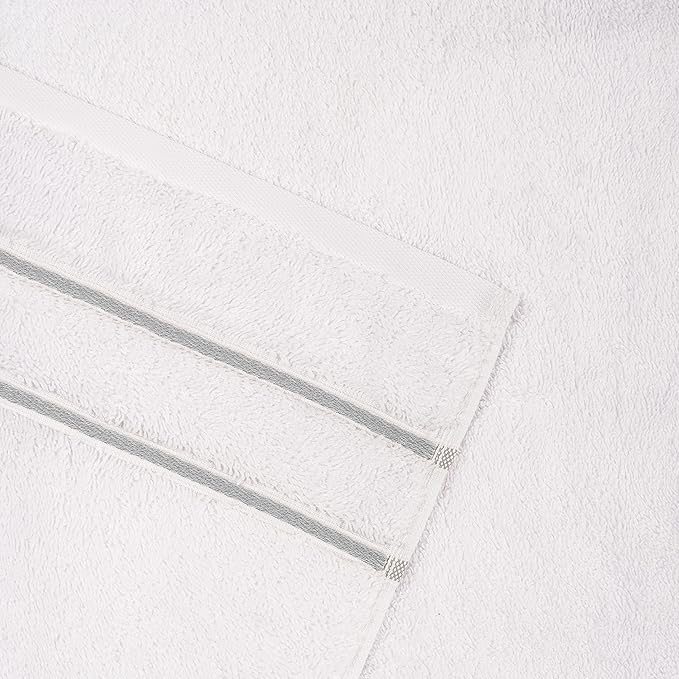 4 Packed White Washcloth Set, 100% Turkish Cotton Washcloths Washrags, Small Hand Face Towels for Bathroom and Kitchen, Light Gray