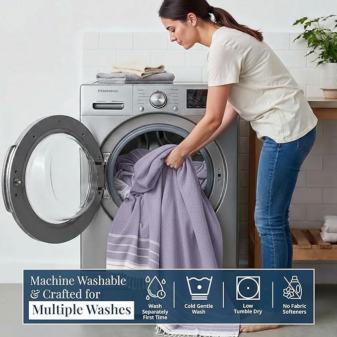 LANE LINEN Outdoor Blanket for Beach Necessities - Large Outdoor Blanket with Soft Pre-Washed, Diamond Weave Design (82"x82"), Beach Supplies for Summer Vacation, or Road Trips – Day Break