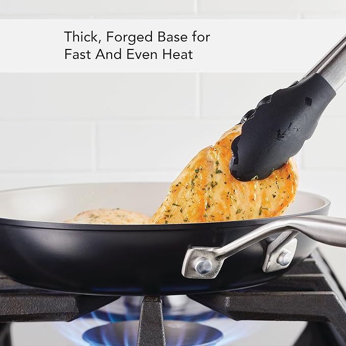 KitchenAid Hard Anodized Ceramic Nonstick Cookware Pots and Pans Set, 9 Piece - Matte Black