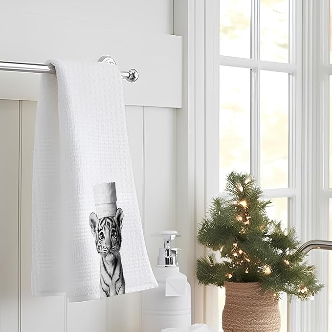 Tiger Hand Towels for Bathroom, Tigers Bathroom Hand Towels, Funny Hand Towels, Tiger Bathroom Decor, Tiger Gifts for Women Tiger Lovers, 16x24 Inch