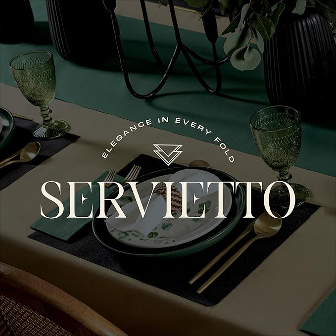 2000-Pack Servietto Disposable Linen-Feel Guest Towels - Disposable Cloth-Like Hand Towels - Soft and Absorbent Paper Napkin for Kitchen, Bathroom, Party, Wedding, Or Event