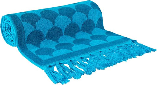 sea me at home 100% Turkish Cotton Bath, Beach, and Pool Towel with Unique Design - 31x62 Inches (Ocean Breeze)