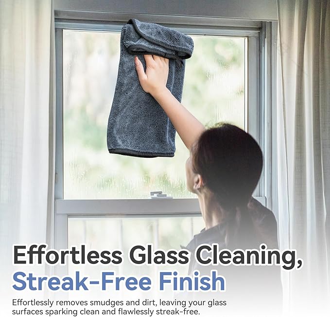 Shiny Wipes Shower Cleaning Cloths - 3pcs Super Absorbent Microfiber Bath Towels for Effortless Cleaning of Windows, Bathroom, Car & Home Toilet - Must-Have!（15.7x23.6in