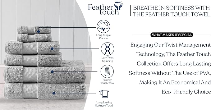 Delara Organic Cotton Luxuriously Plush Bath Towel 20 Piece Set|GOTS & Oeko-TEX Certified|Premium Hotel Quality Towels|Feather Touch Technology|650 GSM Long Staple|Soft, Quick Dry & Ultra-Absorbent