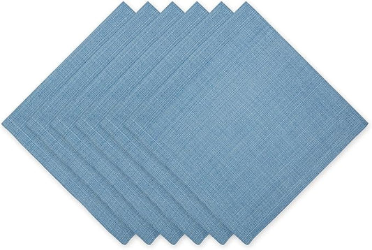 DII Variegated Tabletop Collection, Napkin Set, 20x20, Light Blue, 6 Piece