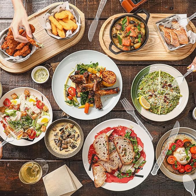 350 Count Clear Plastic Spoons, Extra Heavy Duty Plastic Spoons, Premium Disposable heavy duty spoons Set, BPA-Free Heat Resistant plastic utensils for Party Supplies, Weddings and Everyday Use