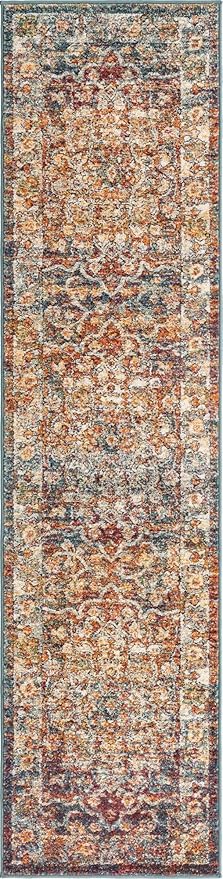 Unique Loom Isabella Collection Area Rug - Adjani (2' x 8' Runner, Multi/ Beige)