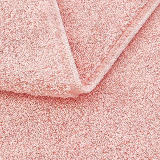 COZYART Pink Hand Towels for Bathroom 4 Pcs, 13x30 100% Cotton Guest Hands Towel Set Super Soft Highly Absorbent Durable 650 GSM for Daily Use