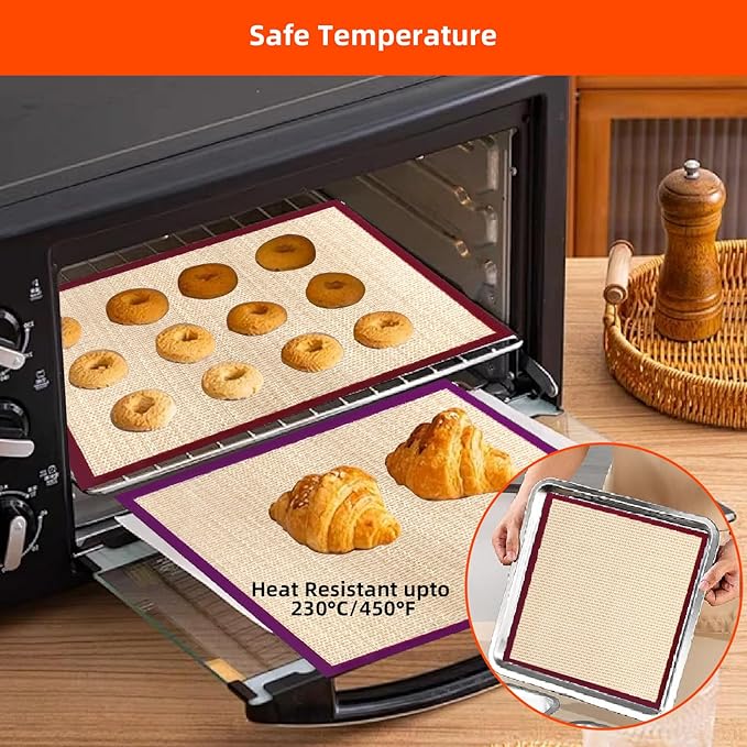 Silicone Basket Liners For Cuisinart TOA-60/TOA-65/TOA-70 Air Fryer Toaster Oven, 4 PCS Reusable Air Fryer Liners Accessories For Cuisinart Convection Toaster Oven