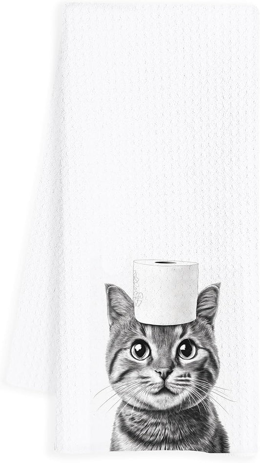 Cat Bathroom Hand Towels, 16x24 Inch, Microfiber, Cat 1