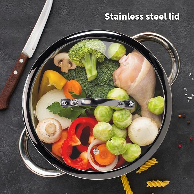 10" Tempered Glass Pan Lid with Steam Vent, Thickened to 4mm and Dishwasher Safe and Oven up to 480℉, Universal Lid Fit for Cast Iron Skillets, Frying Saute Pan, Cooking Pot