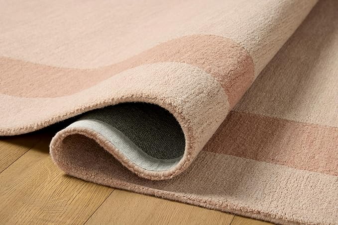 Loloi Leanne Ford Craven Collection CVN-01 Blush/Rose 2'-3" x 3'-9" Accent Rug Geometrical, Patterned, Neutral, Entryway, Mudroom, Bathroom, and Kitchen