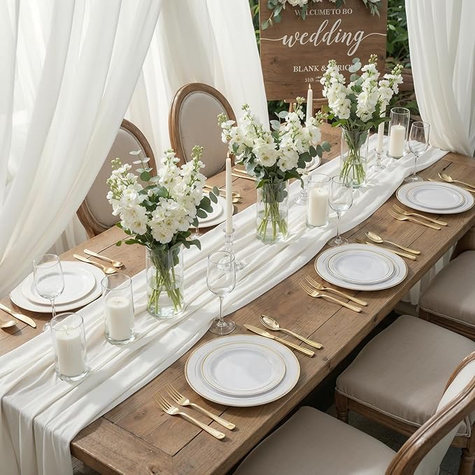 NOCCUR 400PCS Gold Plastic Silverware - Gold Plastic Cutlery Include 200 Forks, 100 Spoons, 100 Knives, Disposable Silverware Perfect for Party&Daily Using