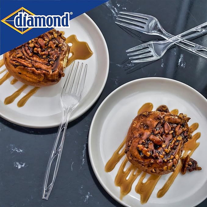 Diamond® All Occasion Clear Disposable Cutlery Set 288 Count (288 Forks Set)