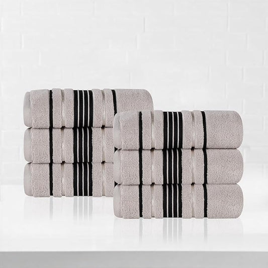 Superior Cotton Hand Towel Set, Small Towels, Plush Soft Absorbent Bathroom Basics, Home Essentials, Spa, Salon, Hotel, Kitchen, Luxury Quick Drying, Zero-Twist, Solid, Sadie Collection, Platinum
