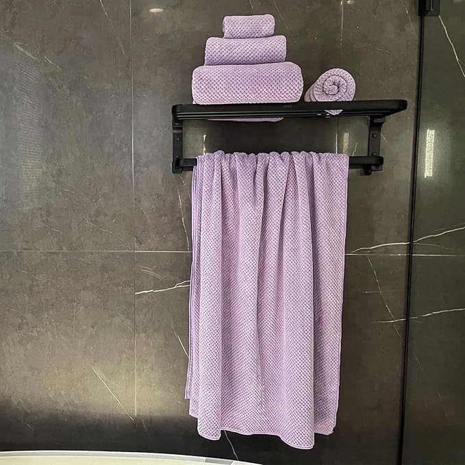 Oversized Bath Towels Extra Large 40x80 Inches Bath Sheets for Adults Super Soft Quick Dry Highly Absobent Microfiber Shower Towels (2 Piece, Lavender)…