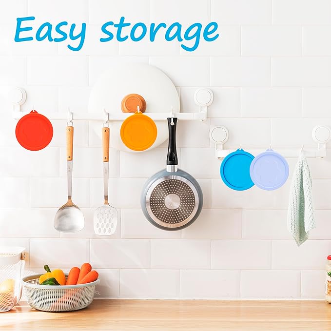 1 Cup Silicone Replacement Lids Storage Cover for Pyrex 7202-PC Glass Bowls (Container not Included) 8 Pack Microwave, Dishwasher and Freezer Safe