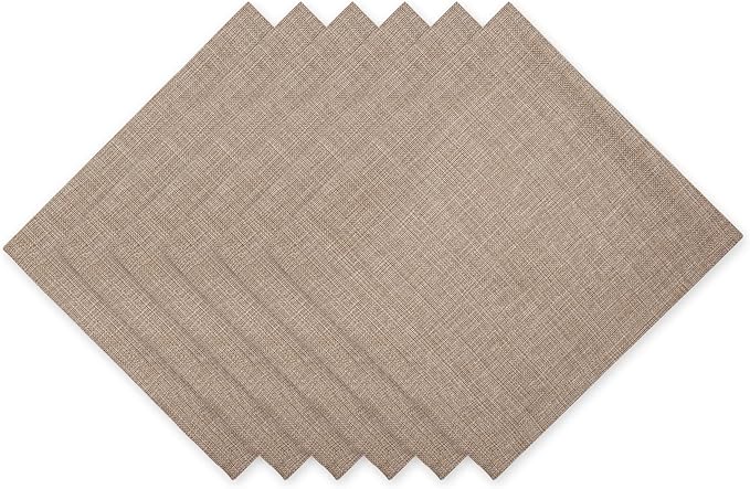 DII Variegated Tabletop Collection, Napkin Set, 20x20, Mushroom, 6 Piece