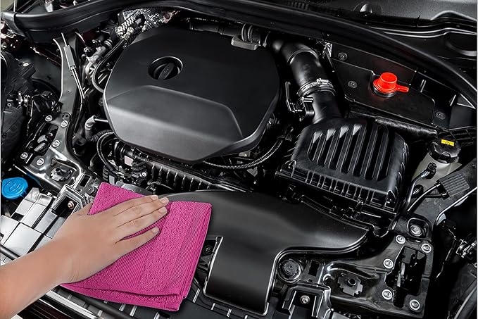 Premium Wash Cloths Pack of 12 (13" x 13") 100% Ring Spun Cotton | Luxury Washcloths | Ultra Soft Face Towels | Highly Absorbent Wash Cloths for face (Dark Pink)