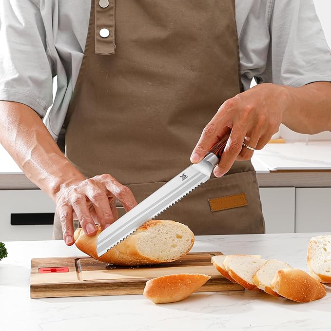 MSY BIGSUNNY 5pcs Knife Set Kitchen Utensils Knife, German Stainless Steel Professional Chef Kitchen Knife Set, Tang Series