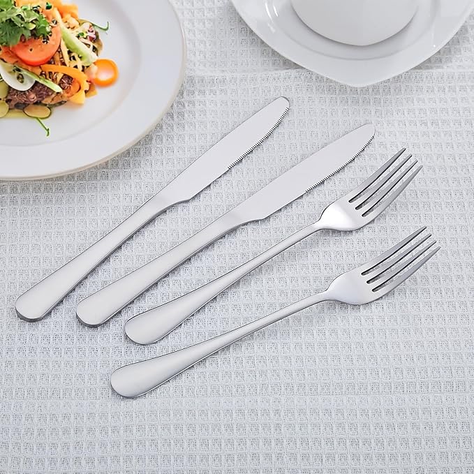 36 Piece Dinner Fork Set (8 Inches) - Premium Stainless Steel Silverware Forks -Table Forks, Metal Forks for Home or Restaurant, Mirror Polished And Dishwasher Safe