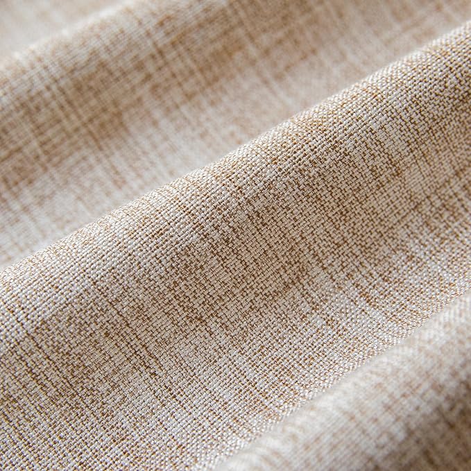 Solid Bordered Retro Tablecloth Classic Textured Linen Style Rustic Washable Rectangle Table Cloth,Kitchen Dinning Tabletop Decoration,Oblong Table Cover Linen 55x70 Inch