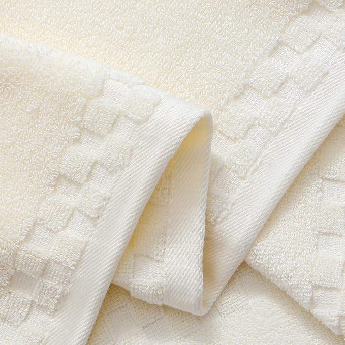 XIQ Bath Sheets 600GSM Combed Cotton Super Soft Luxury Bath Towels Extra Large Shower Towels for Bathroom (Cream, Bath sheets-2PCS)