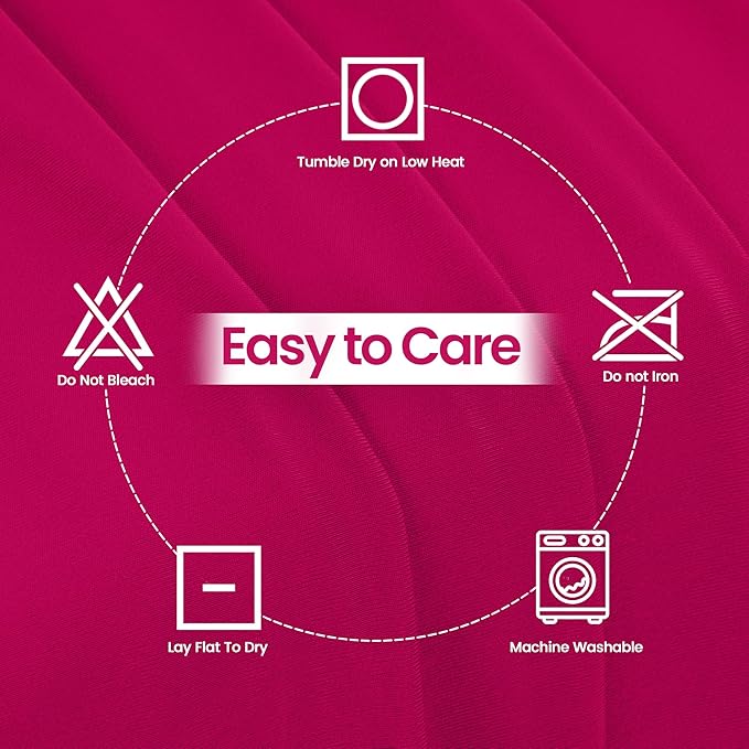 Utopia Kitchen 6FT Spandex Tablecloth [2 Pack, Fuchsia] 200 GSM Stretch, Fitted, Washable and Wrinkle Resistant Table Cloth Rectangle Cover for Trade Shows, Wedding, Parties [72Lx30Wx30H Inch]