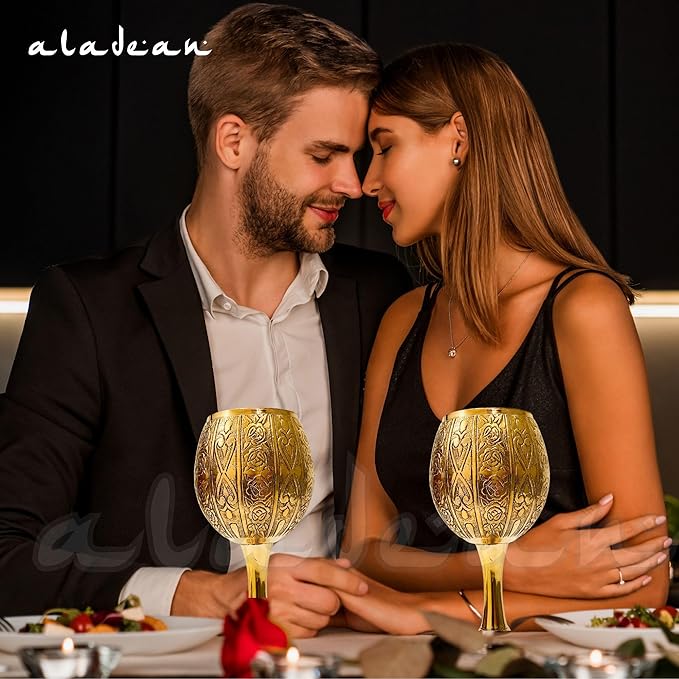 Vintage Chalice Medieval Goblet | 1x Solid Brass Red Wine Glass Cups of Royal King Arthur - Renaissance, Birthday Gifts Christmas Wedding Anniversary Novelty Ceremonial Drinkware (Emperor's Chalice)