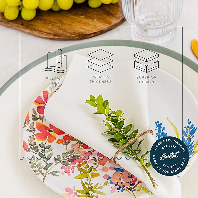 400-Pack Disposable Guest Towel Paper Napkin - Disposable Cloth-Like Guest Towels - Soft And Absorbent Tissue Paper For Kitchen, Bathroom, Party, Wedding, Or Event