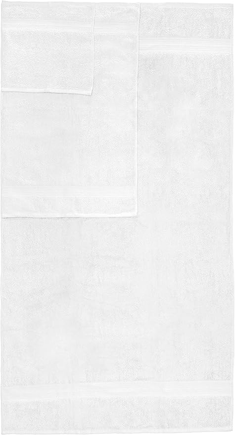 Ample Decor Bathroom Towel Set of 18-4 Hand Towel, 4 Bath Towel, 10 Wash Cloths 600 GSM 100% Cotton - High Absorbency Quick Drying, Ideal for Gifting - Christmas White