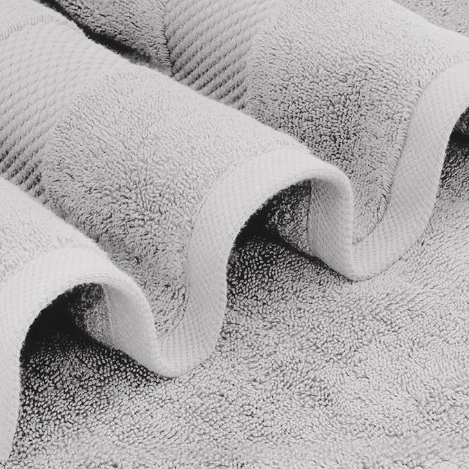 White Classic Luxury Bath Sheets Towels for Adults Extra Large | Highly Absorbent Hotel Collection | 35x70 Inch | 2 Pack (Dolphin Gray)