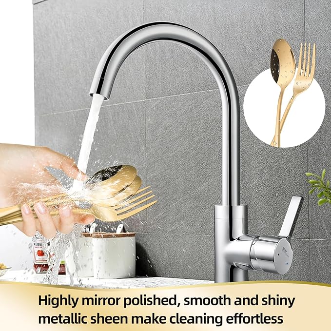 12 Pieces Spoons and Forks Set,Food Grade Stainless Steel Flatware Cutlery Set,6 Forks(6.8 inch)and 6 Spoons(6.6inch)Silverware Set for Home,Kitchen,Restaurant-Mirror Polished & Dishwasher Safe(Gold)