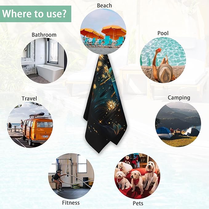 2 Pack Hand Towels for Bathroom,Glowing Dragonfly Decorative Kitchen Towels Highly Absorbent Soft Towels for Bathroom Beach Spa Gym Face Towel 14x28 Inch