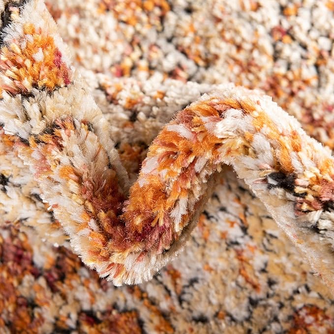 Unique Loom Isabella Collection Area Rug - Adjani (2' x 6' 1" Runner, Rust Red/ Black)