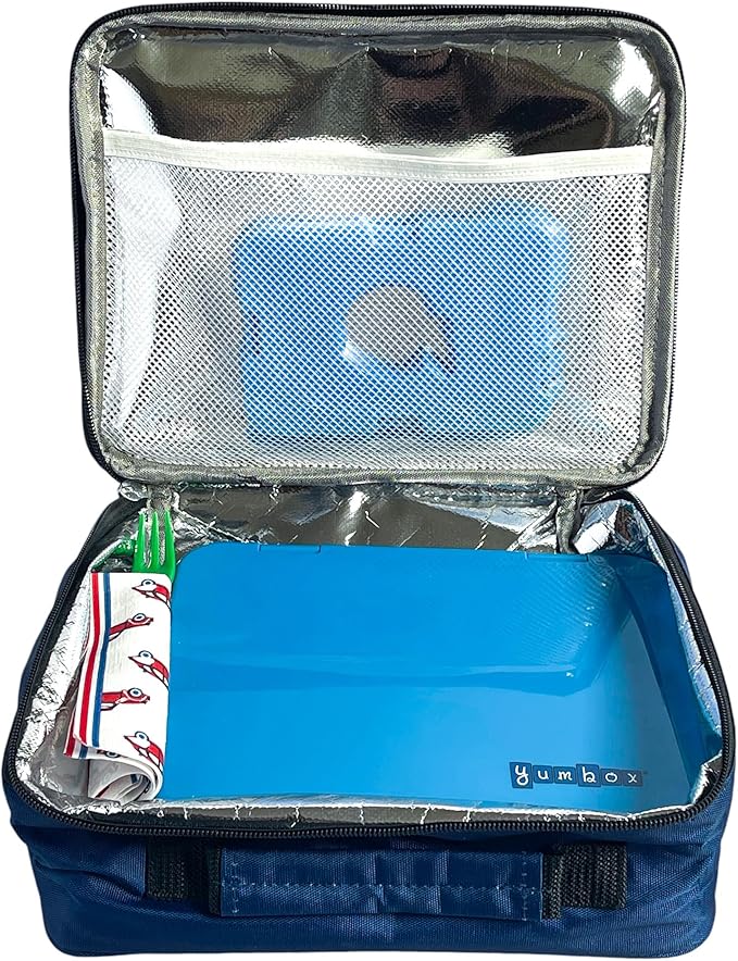 Yumbox Prêt Stainless Steel Bento Box – Leakproof, Reusable Lunch Container for Kids & Adults – Sandwich & Snack Friendly, BPA-Free, Durable Food Box (Normandy Blue)
