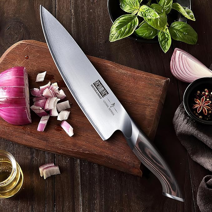 HOSHANHO 5 Pieces Knife Set, Japanese High Carbon Stainless Steel Kitchen Knife Sets, Professional Ultra Sharp Chef Knives Set with Ergonomic Pakkawood Handle