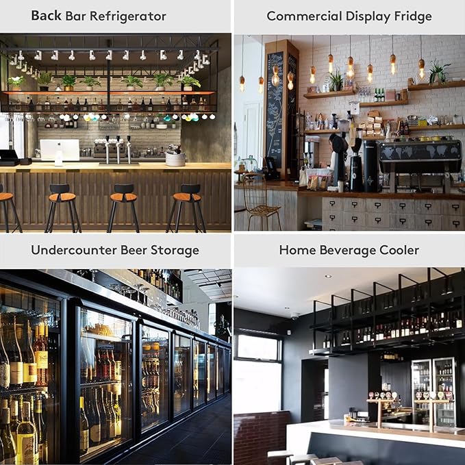 BODEGA BODEGACOOLER Commercial Bar Refrigerator with 2 Glass Door,7.4 Cu.Ft Beverage Refrigerator Cooler,Large Display Bar Cooler Fridge,Adjustable Shelves,Hold Beer,Soda Drinks,Wine