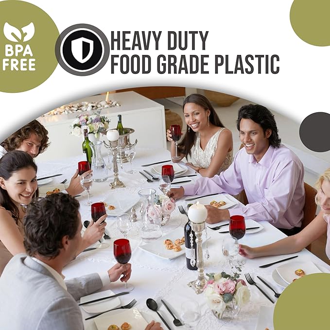 Trendables Disposable Black Plastic Cutlery Set - 120 Pack With Silverware, Forks