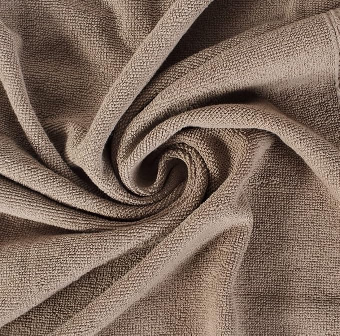 HILLFAIR 600 GSM- 40 x 80 Inches- 100% Cotton 2 Pc XXL Oversized Bath Towel Set- Soft Highly Absorbent Jumbo Bath Sheets Towels Sets- Quick Dry Oversized Bath Towel Sets for Hotel Spa Pool- Stone