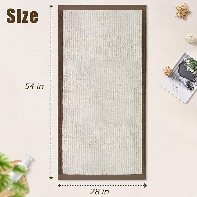 Cleanbear Shower Towels for Bathroom - Ultra Soft Bath Towels Set of 2, 520 GSM, 500,000 Dense Loops per Side, Quick-Dry and Highly Absorbent, 54 x 28 Inches, Light-Brown