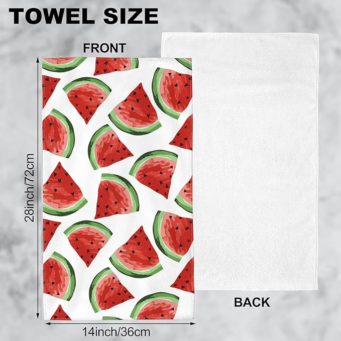 Watermelon Hand Towel for Bathroom Set of 2 Hand Bath Towels Soft Absorbent Decorative Towels for Bathroom Kitchen Yoga Home Decor 14 x 28 in