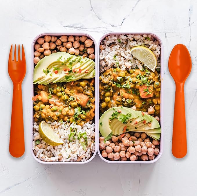 12 Pcs Kids Spoons and Forks Toddler Utensils Plastics Reusable Silverware Baby Cutlery Set Feeding Dinnerware Utensils BPA Free Microwave Dishwasher and Freezer Safe- Orange