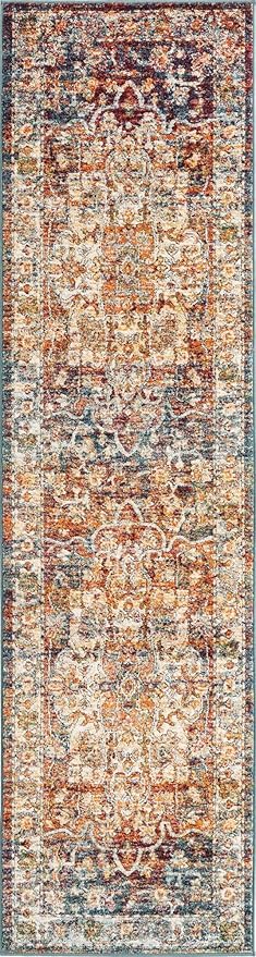 Unique Loom Isabella Collection Area Rug - Adjani (2' 7" x 10' Runner, Multi/ Beige)